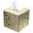 Gold Square Tissue Box Cover Holder