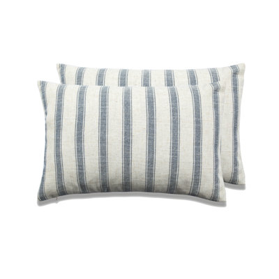 Michael Penney Checkered Linen Throw Pillow