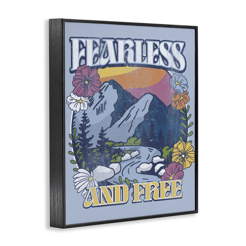 Giclée encadrée «Fearless And Free Mountains», conception par Jedco Brands, Inc., H 30 po x l 24 po