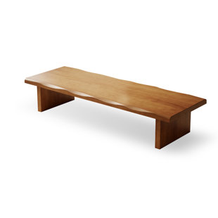 Burlywood Solid Wood Rectangular Coffee Table