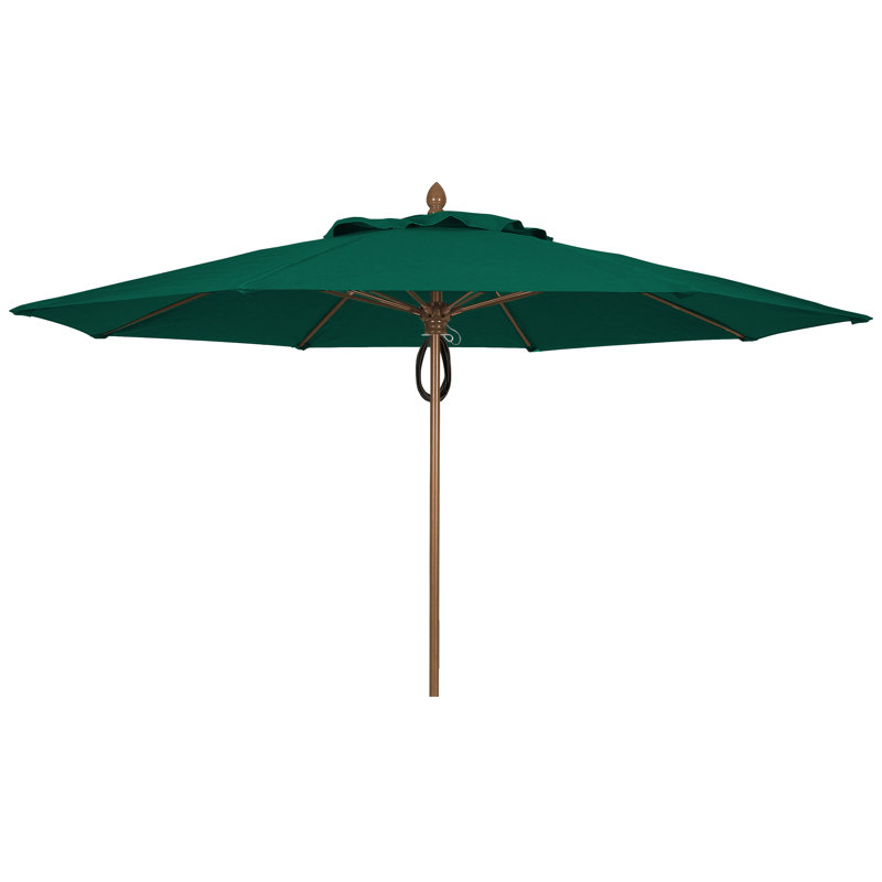 Parasol de marché 11 'Prestige, Velours vert forêt, Terra
