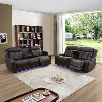 Ensemble de canapé modulaire inclinable 3 pièces