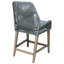 De 2 tabourets à hauteur de comptoir, rembourrés de mousse, gris, délavé, coussin de siège gris, plateforme stable pour les pieds, ambiance bord de mer