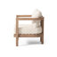 Fauteuil club d'extérieur en bois d'acacia avec coussin épais imperméable
