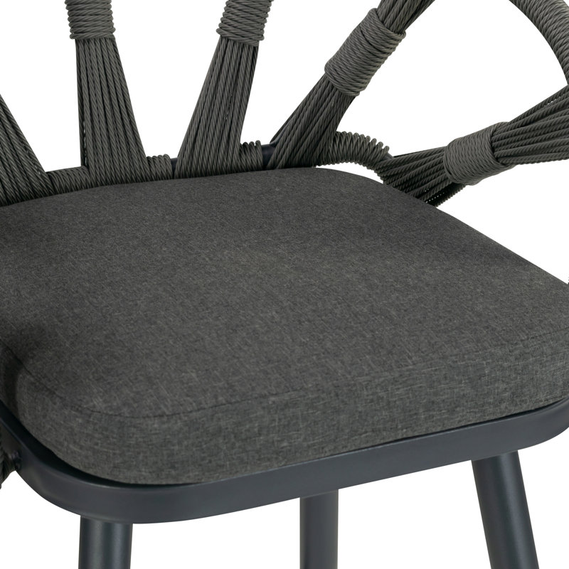 Ensemble de 2 tabourets de comptoir Birre, Gris, Gris