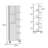 Mott 63" H Linen Bathroom Cabinet With Seven Open Shelves, One Drawer And Four Legs,White