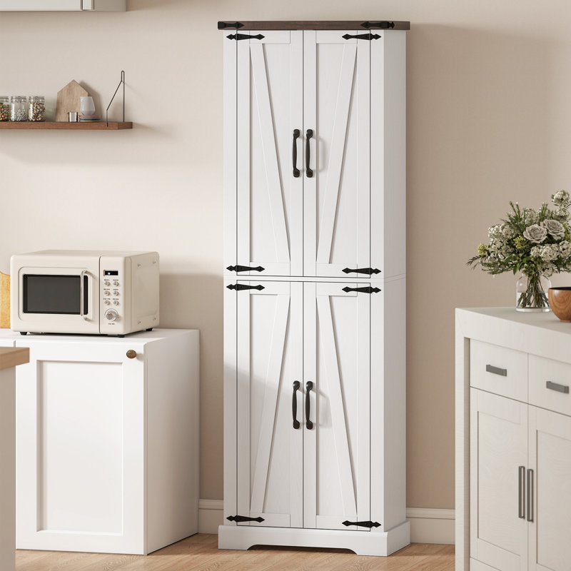 Armoire de rangement pour salle à manger 72 po, blanc, Blanc