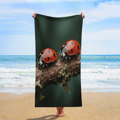 Serviette de plage en microfibre à séchage rapide pour coccinelle, 60 x 80 po