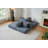 Convertible Sleeper Sofa Bed with Cylindrical Pillow, Corduroy Folding Floor Lounge Couch, Fixed-Shape Metal Frame Compressed Sofa for Living Room Bedroom-1399401684