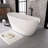 59" Freestanding Soaking Acrylic Bathtub