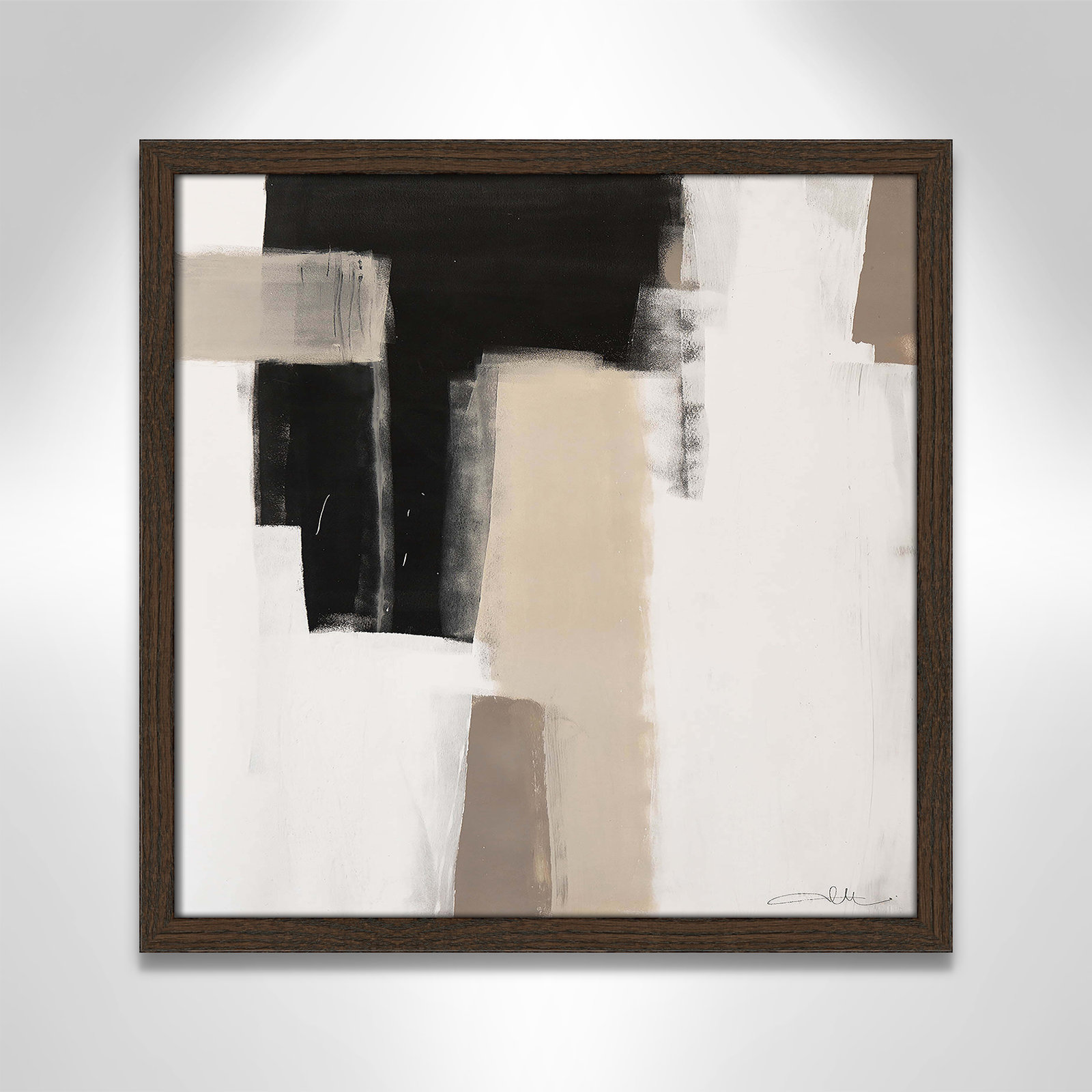 Earth Scapes I Print, 17" H x 17" W x 1.25" D, Walnut Slim Framed