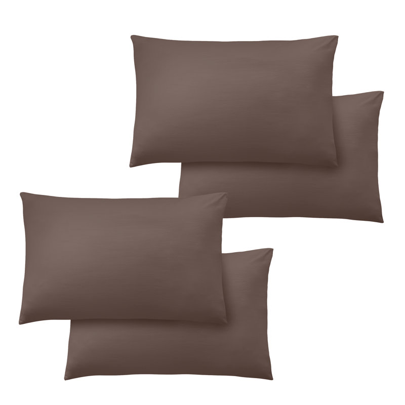So Soft Easy Iron Standard Pillowcase Pack of 4, Chocolate