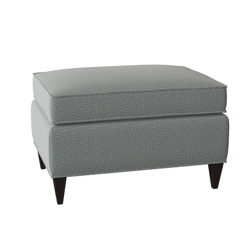 Repose-pieds rectangulaire 28 po Bristol, Noyer américain, Cyan maya