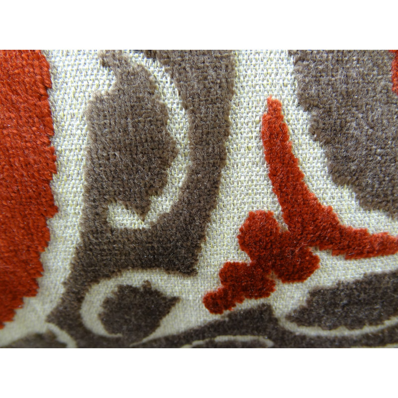 Pomegranate Damask Reversible Throw Pillow, 12" H x 25" W