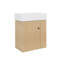 Meuble-lavabo suspendu 21,6 po avec lavabo, pièce murale compacte avec lavabo en céramique-1909944118