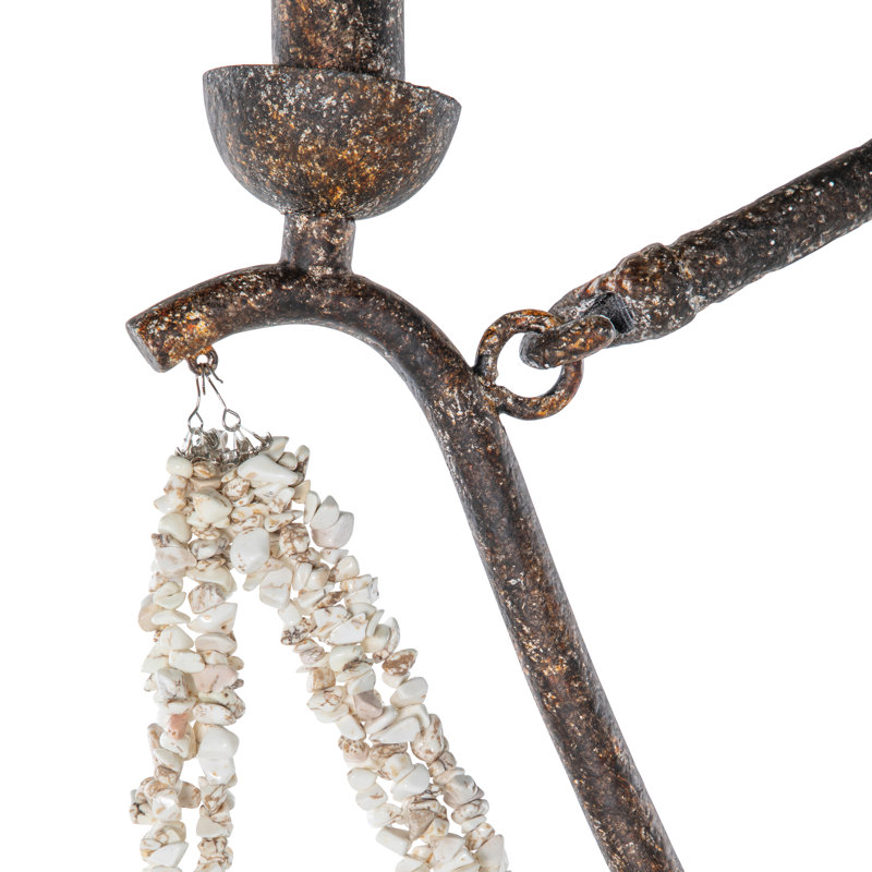 Nakita 6 - Light Candle Style Chandelier, Rust Brown