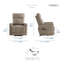 Fauteuil à levier électrique en microfibre texturé moderne et contemporain Yannis-1627625070