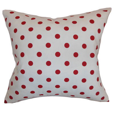 Coussin 18 x 18 à pois noir et blanc