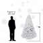 Arbre de Noël articulé blanc en PVC 8 pi avec fil mémoire, 1430 branches, arbre de Noël facile à assembler-1557157710-1557157711