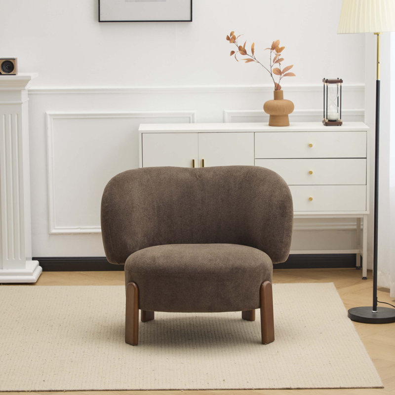 Fauteuil à oreilles Cozy, Marron foncé