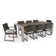 Sameko 8 - Person Metal Patio Dining Set with Rectangular Table , Cushions Included