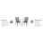 Laux 6 - Person Metal Patio Dining Set with Rectangular Table-1780801926