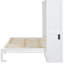 Lit escamotable double pleine grandeur, blanc