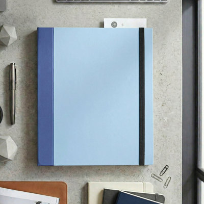 Important Document Organizer Binder, Acid-Free File Folder Organizer with 10 Pockets for Legal, Medical, and Home Records, Blue