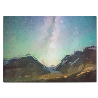 Tempered Glass Stars Above Canada Chopping Board