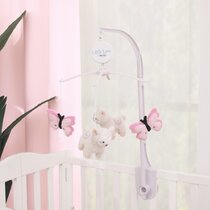 Pink Peony Baby Mobile with Crystals - Handmade Nursery Decor- Floral and  Gem Mobile - Blush Crib Mobile - Spinning Mobile - Mobile Bebe