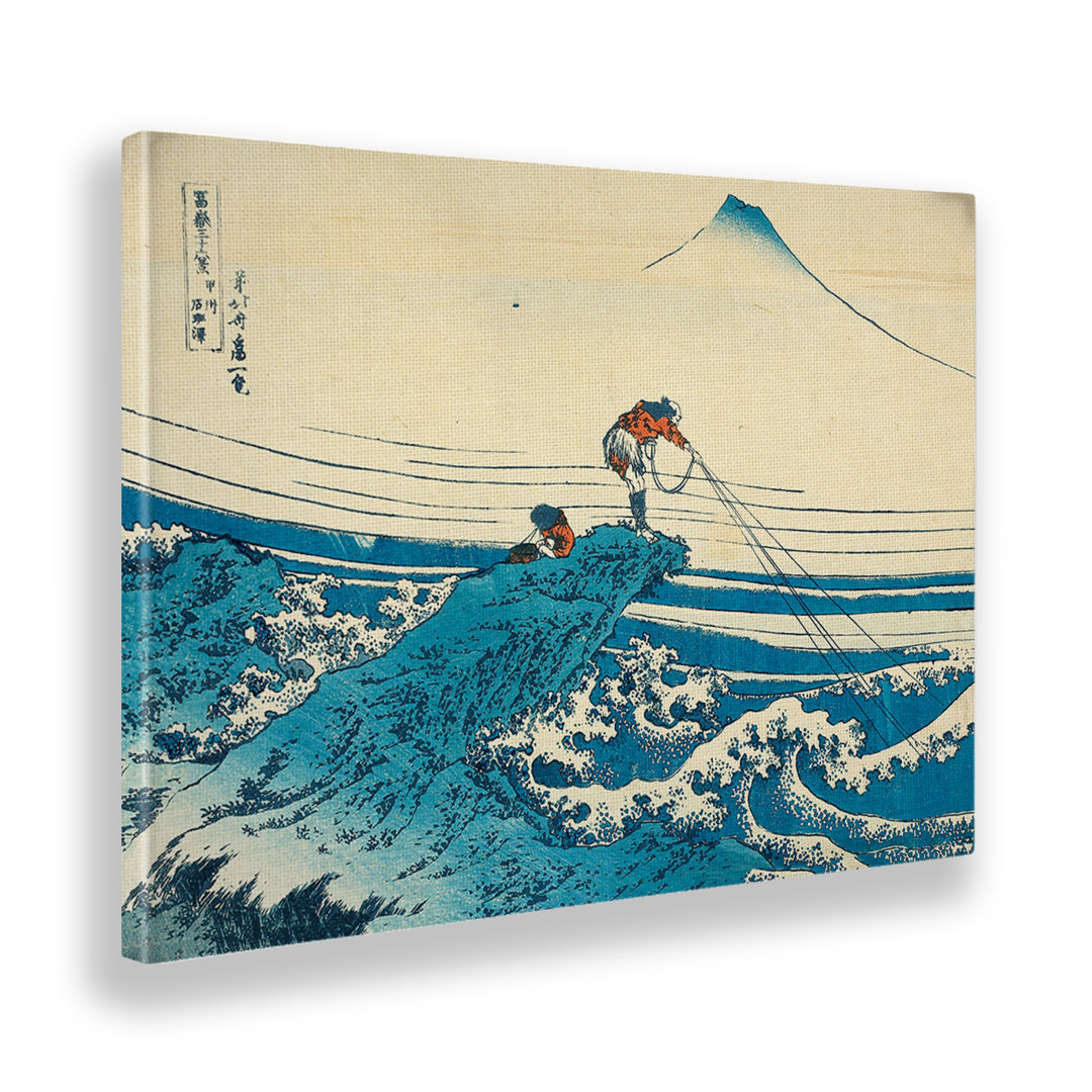 Leinwandbild Kajikazawa in Kai Province von Hokusai