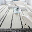 Wool Striped Area Rug in Ivory-70393232