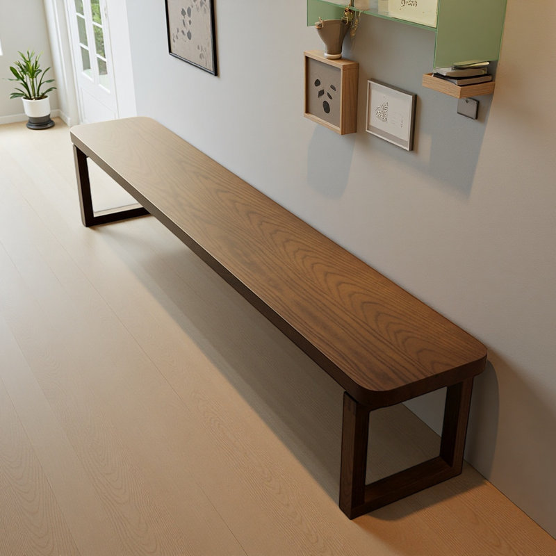 Banc en bois massif brun