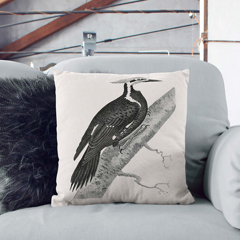 Pileated Woodpecker by George Shaw Cushion with Filling, 55cm H x 55cm W x 20cm D
