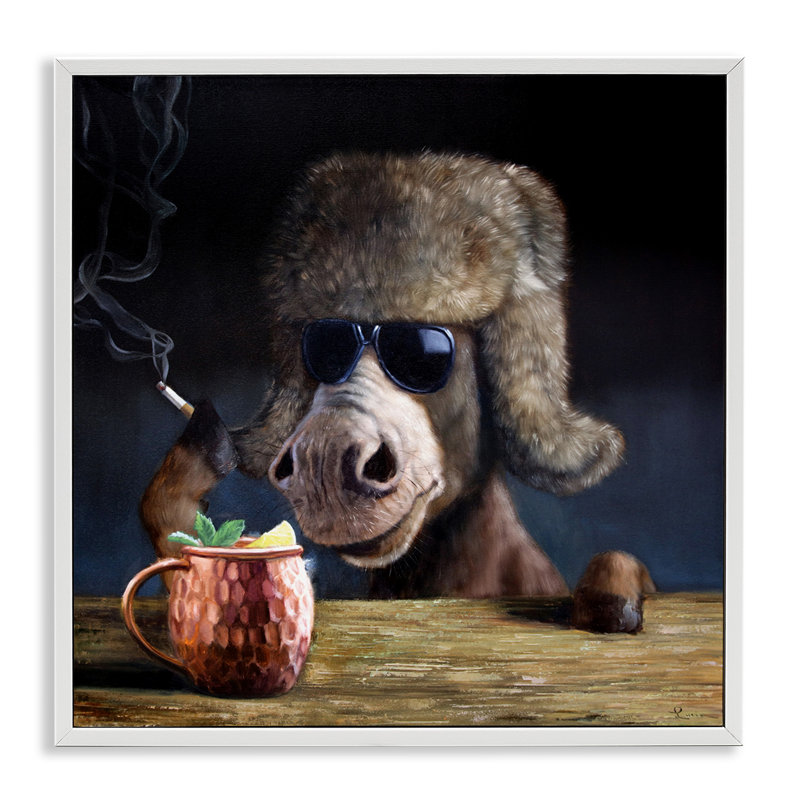 «Moscow Mule», art giclée par Lucia Heffernan, Estampe numérique encadrée blanc bord de mer, H 24 po x l 24 po