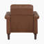 Chaise de salon en simili cuir 34 po Thayer avec siège à ressorts ensachés et garniture cloutée élégante-895574518