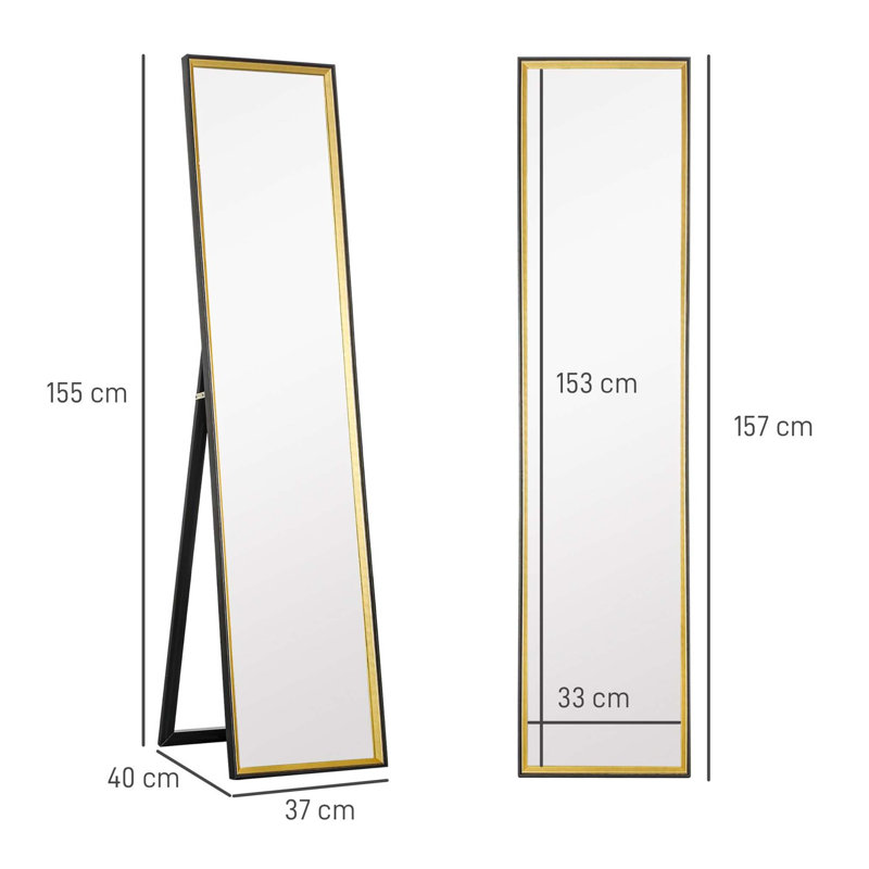 Demetrias Rectangle Mirror, Black