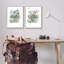 Branches botaniques modernes, impression sur bois 2 pièces-93787140-93787141