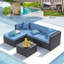 Canapé modulaire en osier pour patio