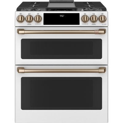 CAFÉ™ 30" Smart Slide-In, Front-Control, Dual-Fuel, Double-Oven Range with Convection