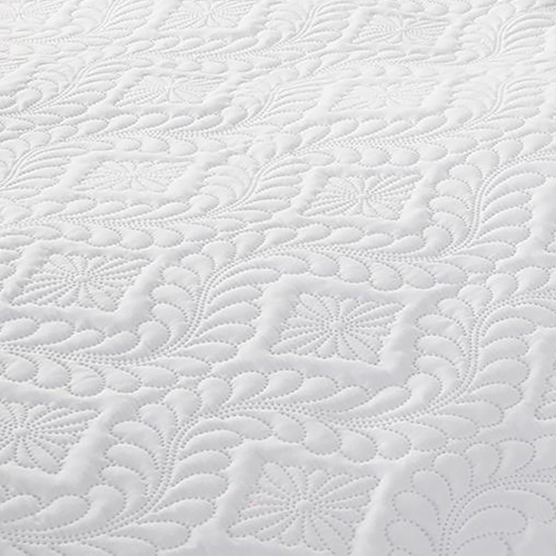 Tullu Polyester Damask Duvet Cover Set with Pillowcases, White, Double - 2 Standard Pillowcases