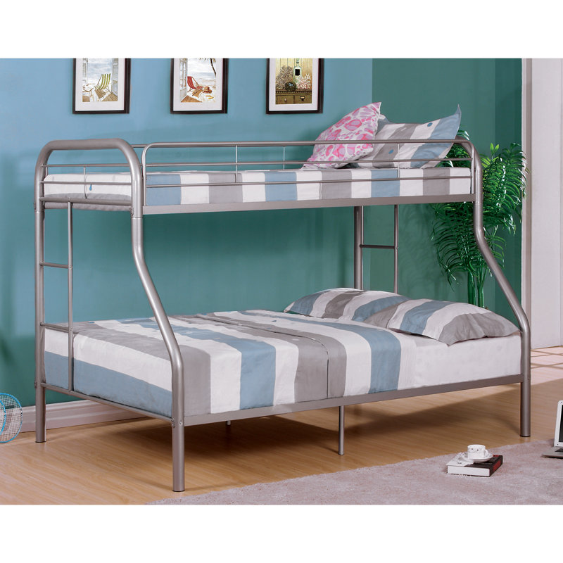 Lit superposé standard Avtandil, Argent, Simple sur double