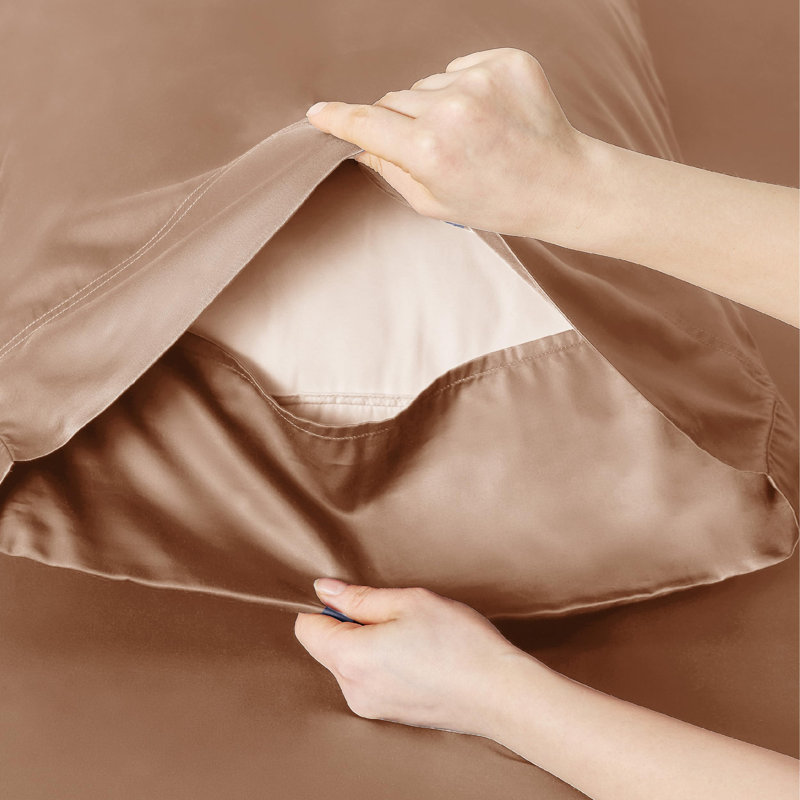 Essential Collection Cooling Rayon Derived from Bamboo Sheet Set, Twin Sheet Set with 1 Pillowcase, Taupe