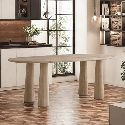 Butter wind log dining table modern home