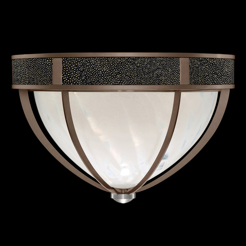 Plafonnier encastré rond 18,75 po Mirage, Bronze standard / nickel, Chevalier noir