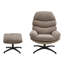 Alcuin Swivel Accent Chair with Footstool