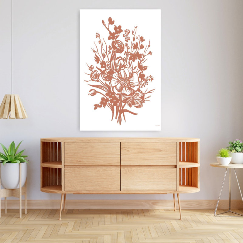 Art floral contemporain, H 48 po x l 32 po