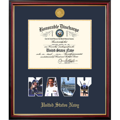 Navy Discharge Petite Picture Frame
