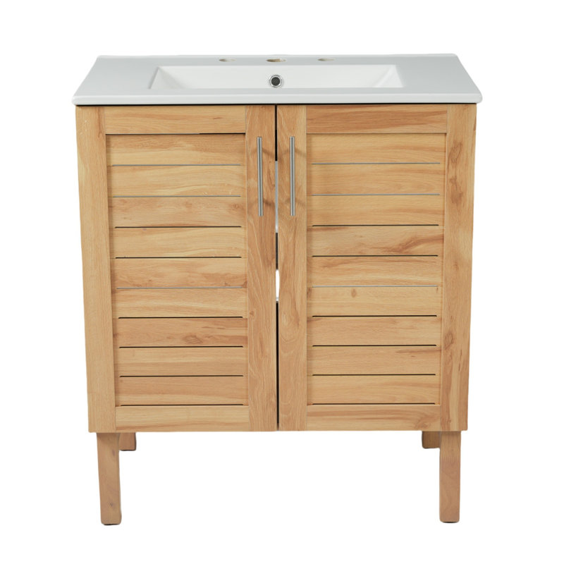 Meuble-lavabo vintage 30 po avec panneau classique