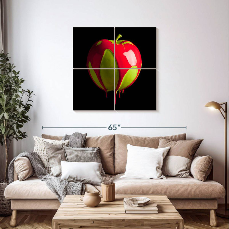 Yarlin couleur pomme goutte à goutte, H 38 po x l 38 po